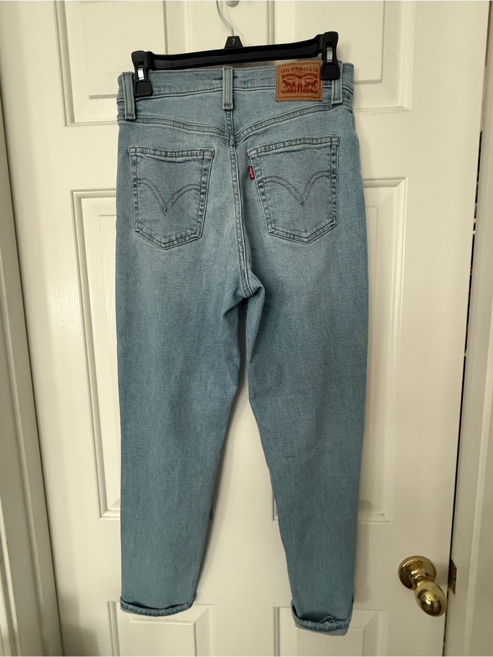 Levi’s Light Blue Distressed Mom Jeans - Picture 4 of 4